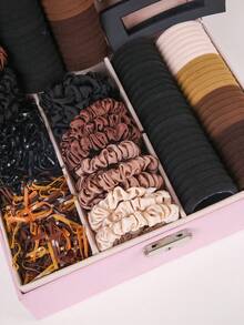 727pcs/Set Cute Princess Style Elastic Hair Ties, Durable & Non-Damaging Hair Bands, Suitable For Daily Use, Ponytail Holders, Hair Accessories, Head Accessories