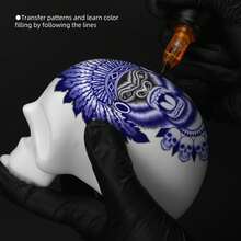 Silicone Skull Tattoo Practice Supplies, Makeup Accessories, DIY 3D Blank Embroidery Tattoo Artist Tattoo Supplies - Multicolor - View 5
