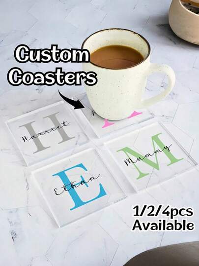 Customized Silicone Coasters, Heat-Resistant Glass Coasters, Coffee Table And Bar Furniture Protective Pads, Great Christmas Holiday Gift