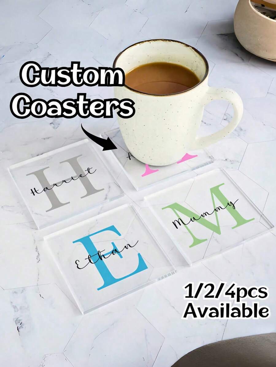 Customized Silicone Coasters, Heat-Resistant Glass Coasters, Coffee Table And Bar Furniture Protective Pads, Great Christmas Holiday Gift - Multicolor - View 1