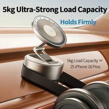 MOMAX KH20 Vacuum Magnetic Electric Adsorption Car Phone Holder For Navigation, Suitable For Cars, Desert Gold