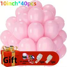 100pcs/40pcs 10-Inch Macaron Color Latex Balloons, Suitable For Birthday Decoration, Holiday Party, Wedding Decoration, Retirement Party, New Year Decoration, DIY Decoration, And Various Occasions