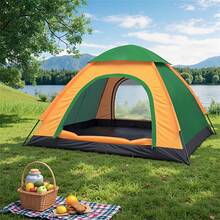 2-Person Portable Camping Tent With Silver Heat-Resistant Insulation, Double Doors & Ventilation Mesh - Mixed Colors, All-Season Lightweight Design For Outdoor Adventures, Tents For Camping, Adventure Travel Gear, Modern Tent Design, Durable Tent Fabric - Multicolor - View 5