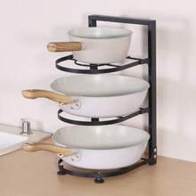 Estante para ollas, estante de cocina, estante de almacenamiento de ollas multicapa para el hogar, gabinete para fregadero, gabinete interior, estante para ollas en capas