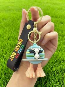 1pc Wooden Stick Figure Shanhaijing Keychain, Creative Gag Car Pendant, 3D Abstract Accessory, Niche Design Bag Charm, National Style Gift Bag Charms Car Accessories Teacher Friend Sister Gift Ideas