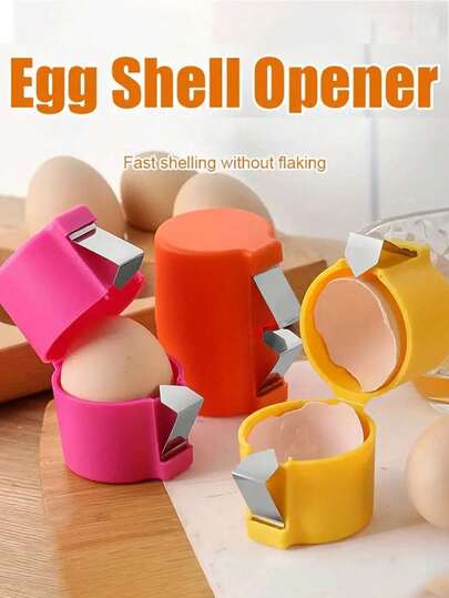 1pc Egg Shell Opener, Egg Separator, Easy Peel Egg Separator For Kitchen & Catering, Handheld Egg Cracker, Multifunctional Egg Cutter, Egg Divider, Easy-To-Clean Manual Kitchen Separator Tool For Cooking, Camping, Durable & Efficient Household Egg Peeler, Practical Kitchen Gadget | Easy-To-Clean Material