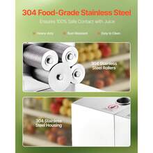 Commercial Sugar Cane Juicer, 800W Electric Sugarcane Juicer Machine With 661LBS/H High Output, 4 Stainless Steel Rollers, Sugar Cane Press Juice Extractor Squeezer For Home/Commercial Use - 800W - View 4