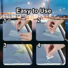 Agente de cuidado del parabrisas del automóvil, El líquido especializado en la reparación del vidrio repara los arañazos superficiales y las grietas iniciales,Reparación rápida de grietas. Visión clara. Limpiador,eliminando suciedad, polvo y residuos - Negro - Ver 3