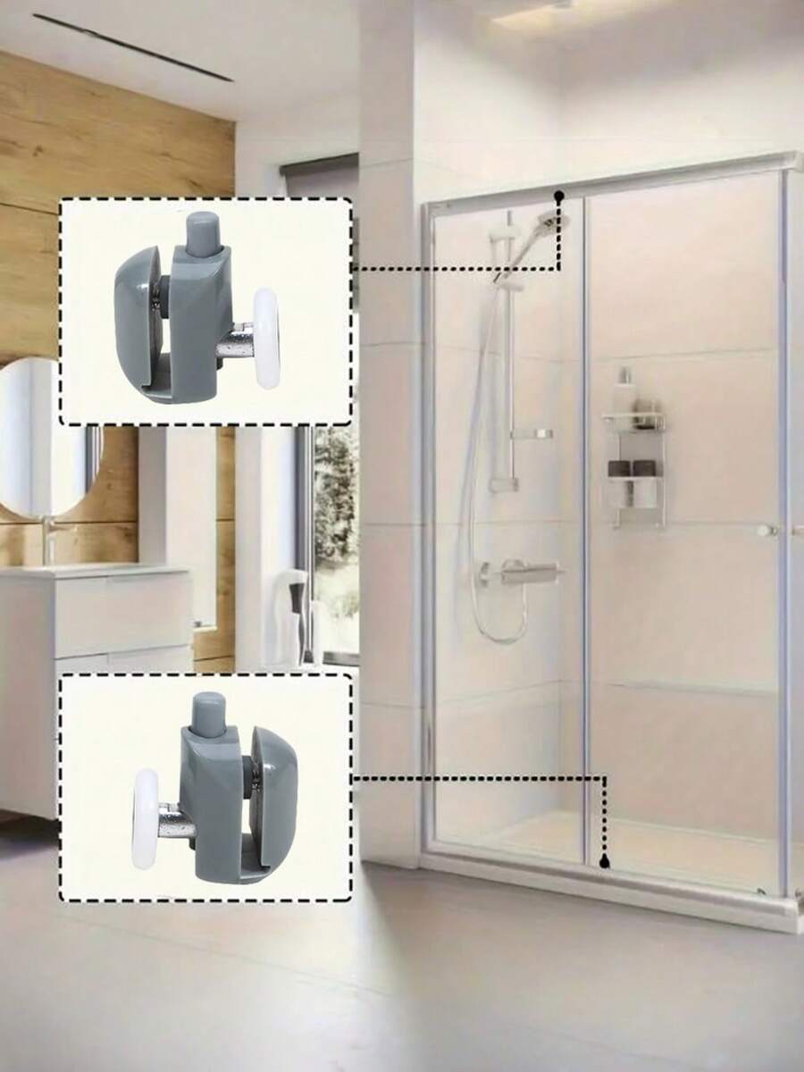 1 对浴室淋浴滚轮，方便实用的家居用品 - 彩色 - 查看 1