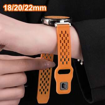 新款运动表带 18 20 22 毫米硅胶表带兼容华为 GT 5 4 3 3Pro 2 2pro 2e 42 毫米 46 毫米适用于 Garmin Venu 3 2 Vivoacitve 5 4 4s 3s Forefunner 265 适用于 Redmi Watch 5 Active/5 Lite 兼容三星 Galaxy Watch 7 FE 6 5 4 Active 2 表带