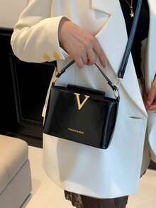 Fashionable & Versatile Tote Handbag, Contrast Color, New Arrival For Autumn/Winter