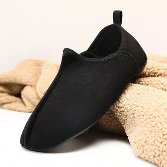 2025 New Casual Indoor Soft-Sole Warm Non-Slip Couple Plush Slippers For Men, Winter