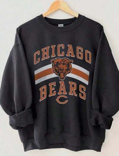 Vintage Chicago- Football Crewneck Sweatshirt, Football T-Shirt, Chicago Game Day ,  Sweatshirt