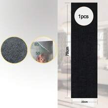 1/7/15 Nakładki na schody zewnętrzne, antypoślizgowe na schody drewniane, bieżniki na schody drewniane, trwała mata na schody zewnętrzne, antypoślizgowe na schody, dywan do wewnątrz i na zewnątrz, mata na schody zewnętrzne dla zwierząt domowych, antypoślizgowa, odporna na zarysowania - z samoprzylepnym podkładem. Wielokrotnego użytku podkład samoprzylepny zapobiega przesuwaniu się mat schodowych - łatwa instalacja, 1/4/7/8/15 szt.