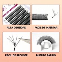 FADVAN 12 Rows 3D/4D/5D W Lashes Double Layer W Shape Lash 0.07 D 8-15mm&Mix Premade 6D/8D/10D W Fan Lash Extensions Natural Soft Black/Brown W Style Lashes Faux Mink Individual Lashes , Lash Tech Supplies - D - View 3