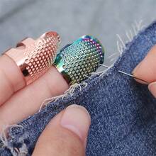 2/3/4 piezas/ Dedal vintage para coser, funda protectora de metal para el dedo, herramienta de accesorios para manualidades, bordado de punto de cruz y uso doméstico - Multicolor - Ver 10