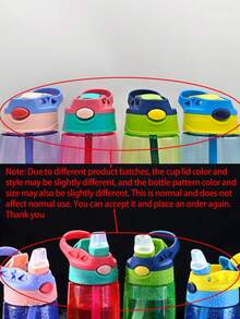 1Pc Paw Patrol 500ml/16oz Party Water Cup Water Bottle Large Capacity With Straw Portable Handle Non-Leaking Water Cup Suitable For Birthday Party Thanksgiving Party Halloween Party Christmas Party (The Lid May Be Random)