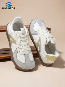 HOBIBEAR 1 Par de Tênis Esportivos Casuais, Sapatos Confortáveis para Caminhada, Estilo Nórdico para Adolescentes, Meninos, Meninas, Jovens, Ajuste Largo, Sola de Borracha Macia, Tênis de Treinamento Alemão, Adequado para Todas as Estações de Caminhada ao Ar Livre