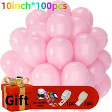 100pcs/40pcs 10-Inch Macaron Color Latex Balloons, Suitable For Birthday Decoration, Holiday Party, Wedding Decoration, Retirement Party, New Year Decoration, DIY Decoration, And Various Occasions