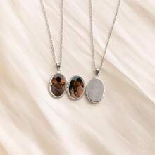 Custom Photo Necklace, Butterfly Engraved Necklace, Photo Locket Necklace, Butterfly Necklace, Christmas Gift, Wedding Gift, Sister Gift For Her - Multicolor - View 7