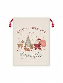 1 Stück - Original Weihnachtsmann Geschenktüte, personalisierte Weihnachtsmann Geschenktüte, kann für den Wareneinkauf verwendet werden, erste Weihnachtsgeschenktüte, Weihnachtsgeschenktüte, Weihnachtsabend Geschenkbox, Express Weihnachtsgeschenktüte, hochwertige, individuelle Weihnachtsmann Geschenktüte - Verschiedenfarbig - Übersicht 4