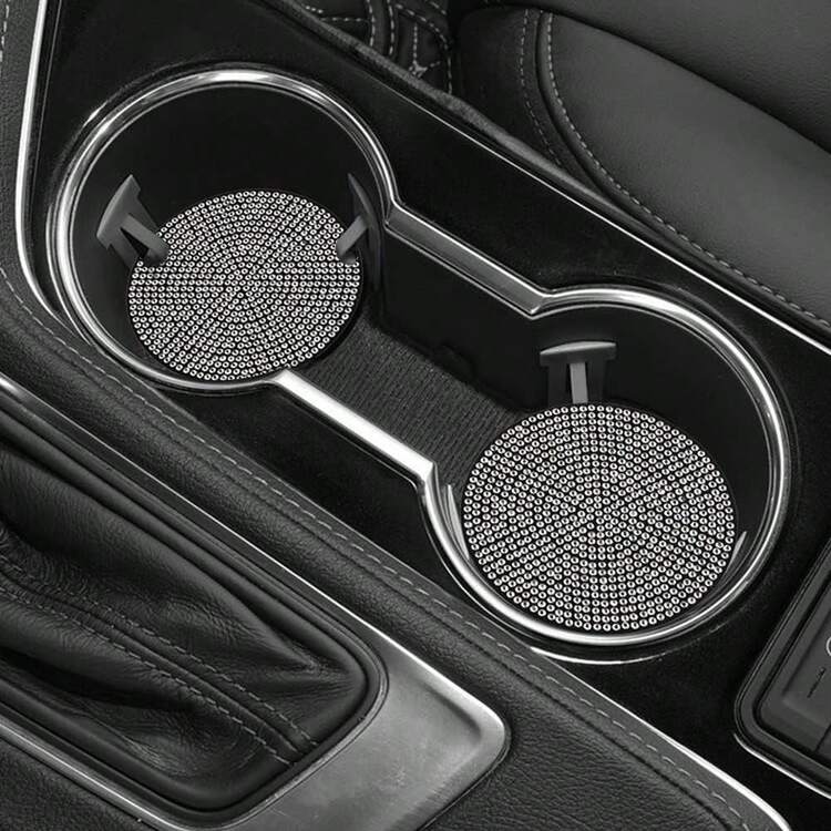 SourceTon - Juego de 10 piezas de flores brillantes para decoración de coche, accesorios de coche para mujer, bonito juego de posavasos con purpurina y pétalos de salida de aire de flores multicolor - 1 - Añade 3