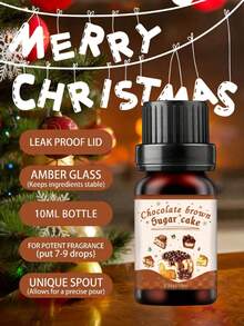 6pcs/1pc Christmas Essential Oil Set, Food Fragrance Oils, 10ml Aromatherapy Oils, Christmas Oils, Gingerbread House, Bedroom & Living Room Fragrance, Suitable For Scented Candles, Wax Melts, Diffuser Stones, Diffuser, Humidifier, Christmas - Multicolor - View 6