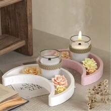 1/2 Stück/Set Stern und Mond Silikonform, DIY Harzform für dekorative Tisch-Accessoires, DIY dekorative Ablage, Kerzenhalter, Heimdekoration, Eid, Ramadan Dekoration