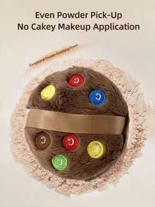 Thermal Lined Thickened Bear Chocolate Bean Puff: Skin-Friendly, Soft, Adhesive, Flawless And Long-Lasting, Loose Powder Puff, Beauty Tool Accessory,Cheap,Stocking Stuffers,Makeup,Makeup Tools,Cheap Stuff,Gifts,Gifts For Women,Christmas Gifts - Chocolate Brown - View 4