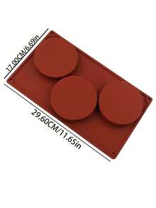1pc Simple Brown Circle Shaped Silicone Mold, Creative Silicone Soap Mold For DIY - Brown - View 8