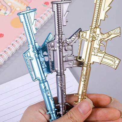 1pc Rifle Shaped Gel Pens In Assorted Colors - Fun Novelty Ballpoint Pens - Cool Office And School Supplies - Writing Instruments For Teens And Adults
