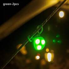 2个装背包挂灯，硅胶材质，小型警示LED灯，适用于夜间迷你LED跑步灯、手电筒，可用于露营、徒步旅行和背包照明。