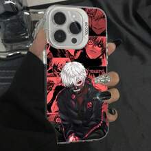 T-Tokyo G-Ghoul Red Spider Lily Phone Case For IPhone 16,15,14,13,12,11,Pro,Max,Plus,Mini,XS Anti Fall Gray Silver Matte Bumper.Halloween Accessories. - 混合顏色5 - 查看 2
