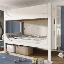 Kids Bed Frames, Headboards & Footboards - White + Wood+Metal + 90cm*200cm - View 8