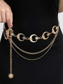 1 Piece Pack - Women's Multi-Layer Metal Waist Chain - Simple And Versatile Dress For Formal Occasions - Daily Casual Decoration