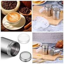 72 Pieces Coffee Decoration Stencils Latte Art Template Coffee Mold With 2 Latte Art Pen 2 Dusting Jars Mesh Powder Shaker Cake Cookie Decorating Oatmeal Cappuccino Hot Chocolate - Initial - View 1