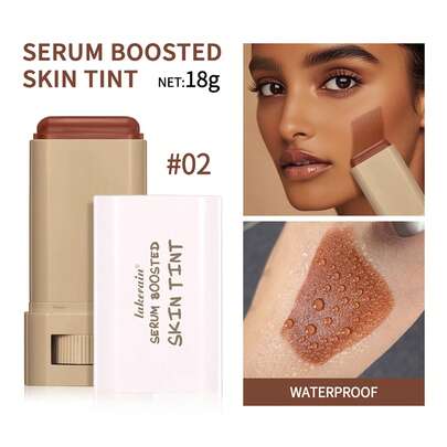 lakerain 1 件 18 克保湿修容棒粉底高光遮瑕膏，自然妆效，提亮肤色，勾勒轮廓，柔滑滋养，适用于日常、派对、节日、舞台妆容