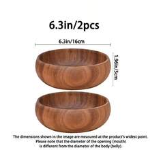 1/2/4/8pcs 3.14in/4.92in/5.51in/6.3in Handcarved Gourd Shaped Wooden Bowls - Rustic Wooden Salad/Snack Bowls, For Popcorn, Pasta, Candy, Cereal, Coconut Spread, Appetizers, Kitchen