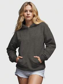Women Sweatshirts - Màu xám đen - Xem 2