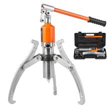 Extractor de engranajes hidráulico , separador de cojinetes de rueda con capacidad máxima de 15 toneladas, extractor de 2 o 3 mordazas, vertical y horizontal, extractor hidráulico de mordazas de 12" con estuche para extraer bujes - 15 toneladas - Ver 8