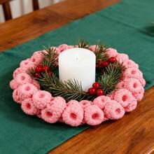 1pc Large Raspberry Wreath Shaped Candle Mold - Professional DIY Handmade Silicone Mold, Suitable For Candle, Soap, Wax, Plaster, Resin DIY, Wedding, Birthday, Valentine's Day, Christmas, Mother's Day, Thanksgiving Decor - Easy Release, Durable, Natural Texture Design