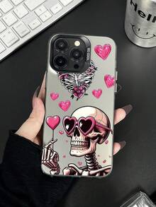 Ốp điện thoại chống sốc hình đầu lâu Skeleton 1 chiếc, tương thích với iPhone 11 12 13 14 11 Pro Max 12 Pro Max 13 Pro Max 14 Pro Max XR 15 15 Pro 15 Pro Max, Galaxy A05/A15/A25/A35/A53/A54/A55/S23/S24 - Nhiều màu - Xem 3