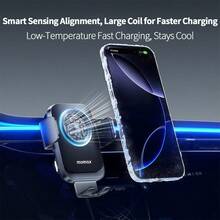 MOMAX CM36ACND Car Wireless Charging Holder, 15W Fast Charging, Fixed Air Vent, Stable Support, Black