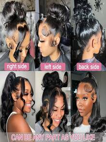 bling hair Body Wave 13x6 13x4 Lace Front Perücke Echthaar Transparente Lace Front Perücken Vorgezupft 9x6 6x4 5x5 Kleberlos Mit Babyhaar für Damen Verbesserte Body Wave 360 ​​Vollspitzenperücke Versteckte Träger Unsichtbarer Träger 180 Dichte Gebleichte Knoten - SNatural - Übersicht 8