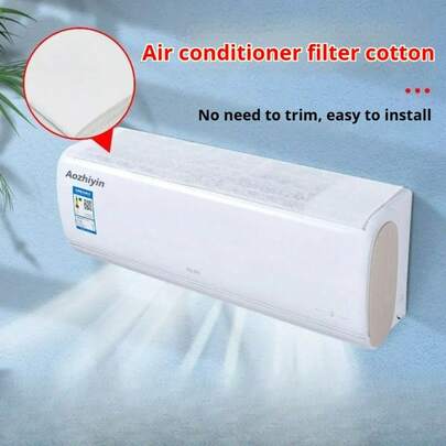 10pcs Set Air Purification Filter Pad Air Conditioning Inlet Universal Dust Cotton Filter Home Air Conditioner Hang-Up Air Inlet Filter