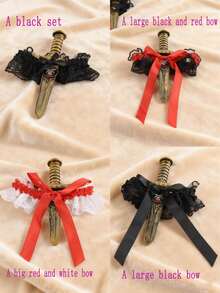 嘉年华蕾丝蝴蝶结脚套、海盗脚套、表演球用品、性感腿套、圣诞化妆舞会道具