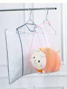 1 st. torknät i polyester för kuddar, vikbart torkställ för kuddar, torknätspåse för leksaker, torkställ för balkongkläder (ställ ingår ej)