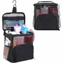 Bolsa de Ducha de Malla, Organizador de Malla Portatil, con Ganchos y 5 Bolsillos, Gran Capacidad Bolsa de Malla Colgante de Baño, Drenaje Rápido, para la Universitario, Viaje, Gimnasio, Natación,25870245 - Multicolor - Ver 1