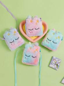 1 PC Winter Cartoon Children'S Plush Shoulder Bag, Unicorn Coin Purse, Kindergarten Cute Girl Crossbody Bag