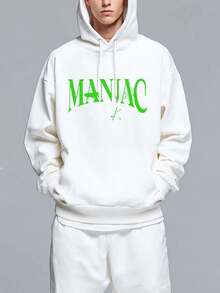 Shirt MANIAC Shirt Round Neck Cotton Hooded Sweatshirt, Men,Cotton - White - View 1